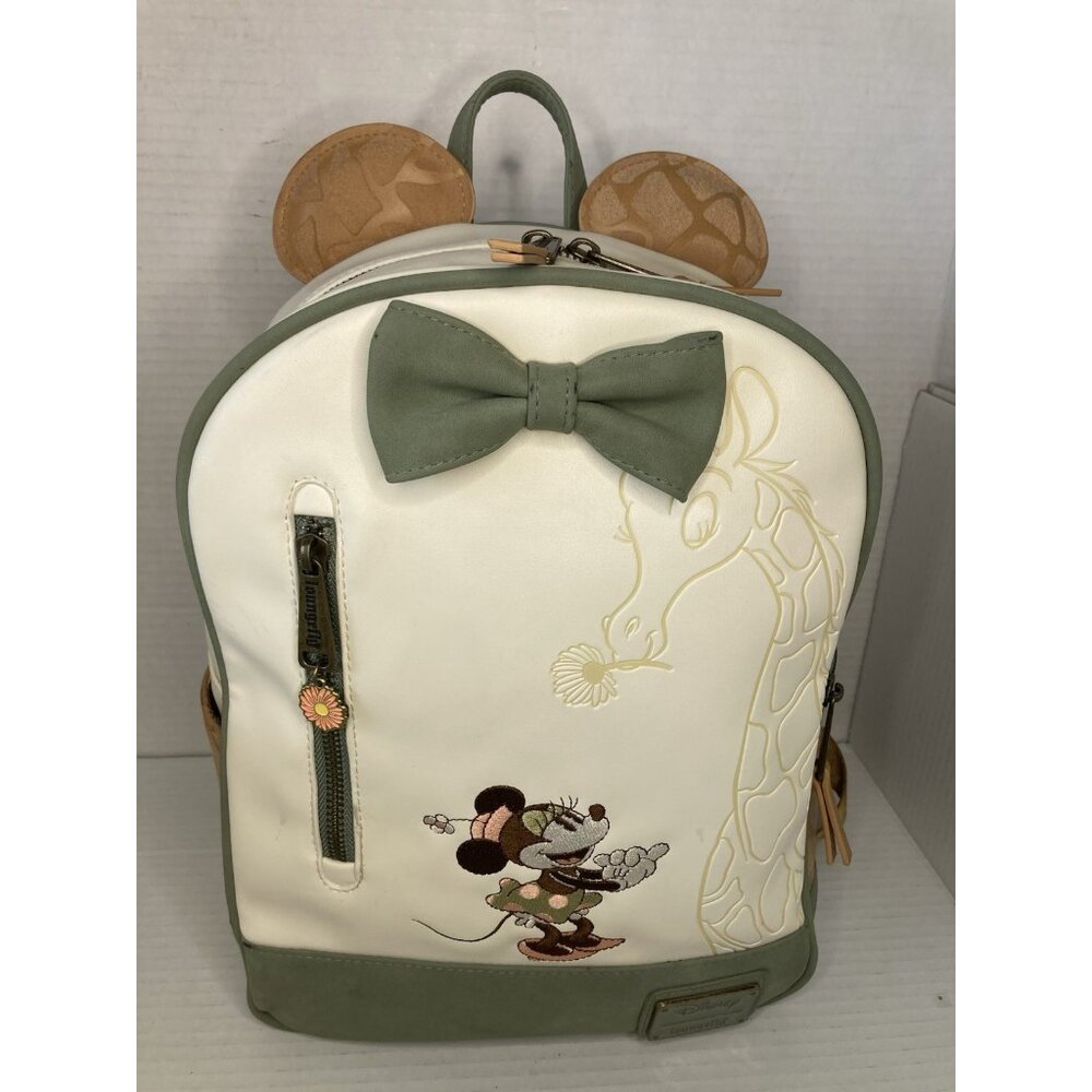 LOUNGEFLY DISNEY Minnie Mouse Giraffe Backpack Safari